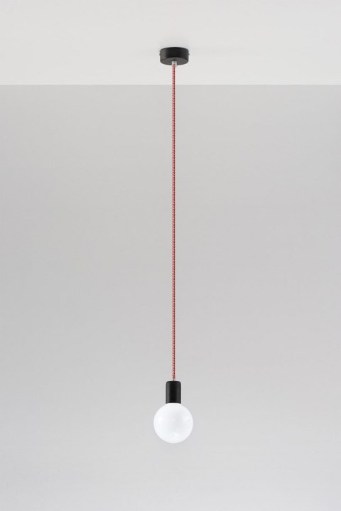 Lampa Wisząca EDISON Czarno-Czerwona żyrandol kuchnia salon pokój Lampa Wisząca EDISON Czarno-Czerwona żyrandol kuchnia salon pokój