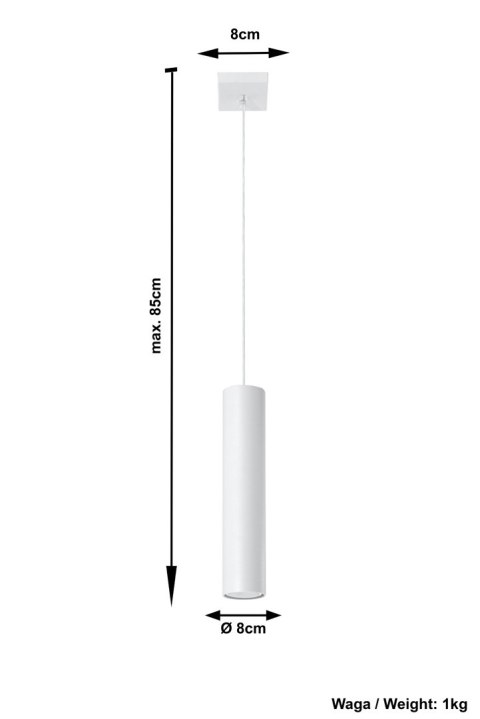 Lampa Wisząca LAGOS 1 Biały żyrandol kuchnia salon pokój Lampa Wisząca LAGOS 1 Biały żyrandol kuchnia salon pokój