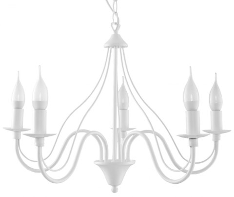 Żyrandol MINERWA 5 Biały wiszący salonowy lampa domowy Żyrandol MINERWA 5 Biały wiszący salonowy lampa domowy