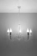 Żyrandol MINERWA 5 Biały wiszący salonowy lampa domowy