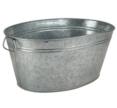 Pojemnik Gospodarczy 55cm 38cm ocynk metalowa wanna, na balkon taras do przydomowego ogródka Pojemnik Gospodarczy 55cm 38cm ocynk metalowa wanna, na balkon taras do przydomowego ogródka