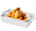 Formy pieczenia ceramiczne 2 szt białe zapiekanka Formy pieczenia ceramiczne 2 szt białe zapiekanka