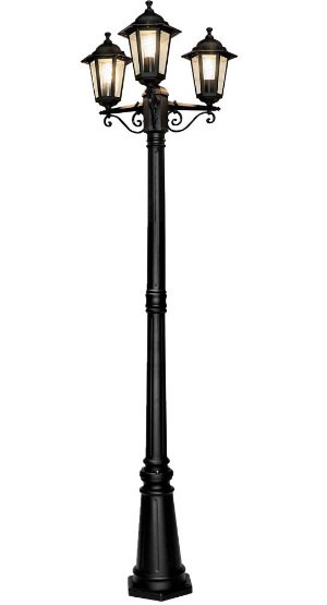 LAMPA Oświetlenie LATARNIA 195cm czarna 3x60W DEWA LAMPA Oświetlenie LATARNIA 195cm czarna 3x60W DEWA