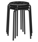 Taboret kuchenny FINE czarny 100kg kuchnia bar