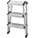 Drabina Taboret roboczy 150kg drabina 60cm 3 stopnie alu Drabina Taboret roboczy 150kg drabina 60cm 3 stopnie alu