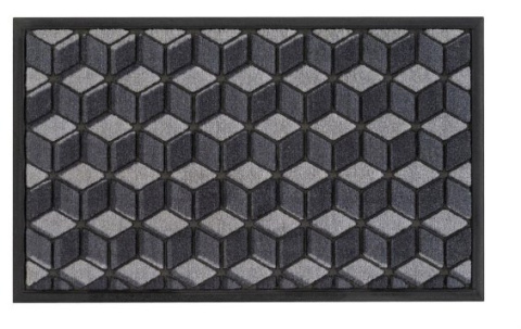 Wycieraczka BLOCK 75x46 cm polipropylen szara Wycieraczka BLOCK 75x46 cm polipropylen szara