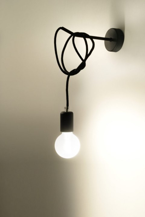 Kinkiet EDISON Czarny lampa domowa nowoczesna kuchnia salon jadalnia Kinkiet EDISON Czarny lampa domowa nowoczesna kuchnia salon jadalnia