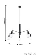 Żyrandol DUOMO 5 lampa domowa nowoczesna kuchnia salon jadalnia