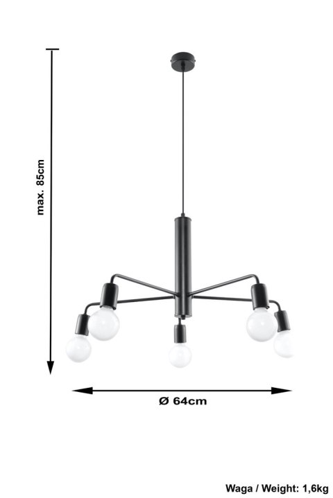 Żyrandol DUOMO 5 lampa domowa nowoczesna kuchnia salon jadalnia Żyrandol DUOMO 5 lampa domowa nowoczesna kuchnia salon jadalnia