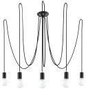 Żyrandol EDISON 5 Czarny lampa domowa nowoczesna kuchnia salon jadalnia