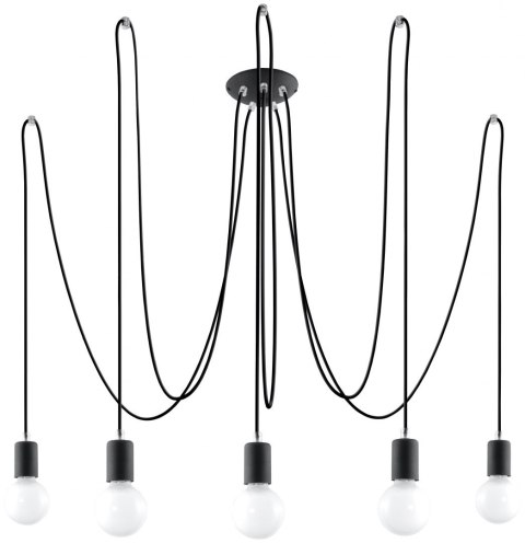 Żyrandol EDISON 5 Czarny lampa domowa nowoczesna kuchnia salon jadalnia Żyrandol EDISON 5 Czarny lampa domowa nowoczesna kuchnia salon jadalnia