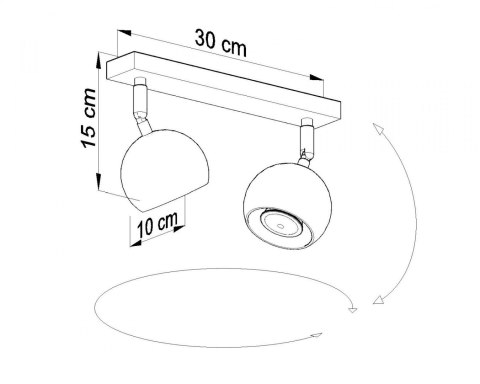 Plafon OCULARE 2 Czarny lampa domowa nowoczesna kuchnia salon jadalnia Plafon OCULARE 2 Czarny lampa domowa nowoczesna kuchnia salon jadalnia