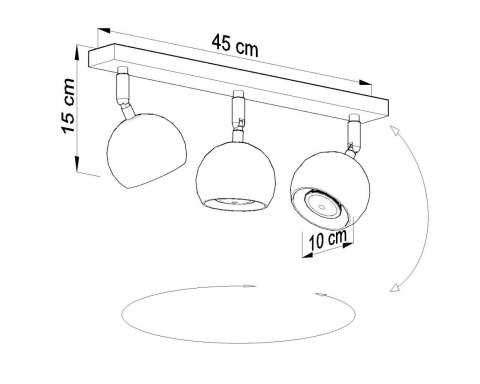 Plafon OCULARE 3 Biały lampa domowa nowoczesna kuchnia salon jadalnia Plafon OCULARE 3 Biały lampa domowa nowoczesna kuchnia salon jadalnia