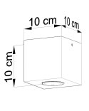 Plafon QUAD Beton lampa domowa nowoczesna kuchnia salon jadalnia