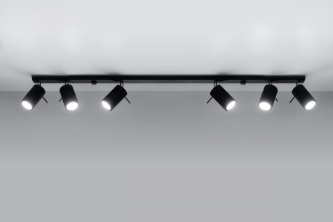 Plafon RING 6L Czarny lampa domowa nowoczesna kuchnia salon jadalnia Plafon RING 6L Czarny lampa domowa nowoczesna kuchnia salon jadalnia