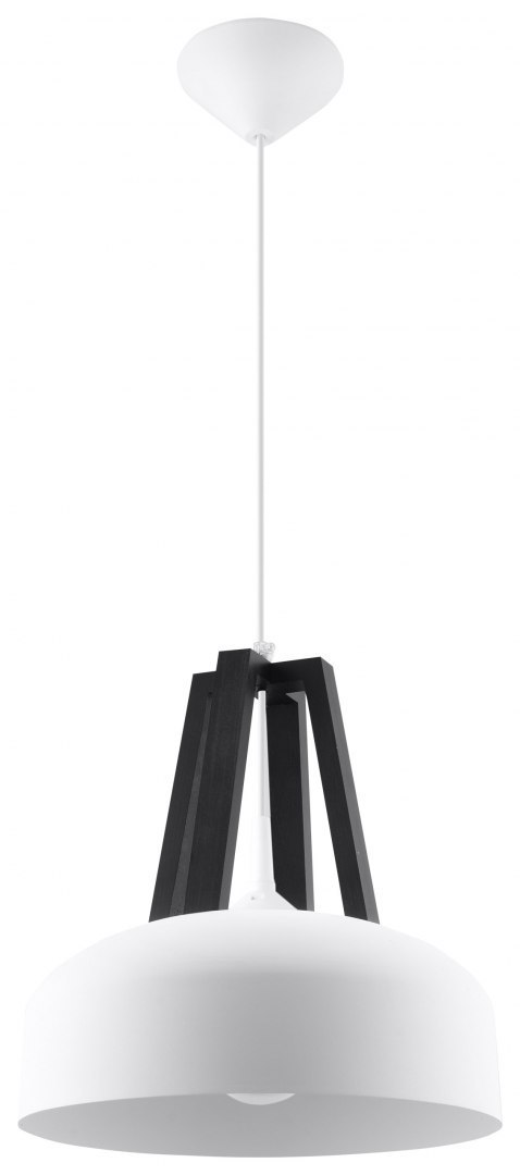Lampa Wisząca CASCO Biała/Czarne Drewno lampa domowa nowoczesna kuchnia salon jadalnia Lampa Wisząca CASCO Biała/Czarne Drewno lampa domowa nowoczesna kuchnia salon jadalnia