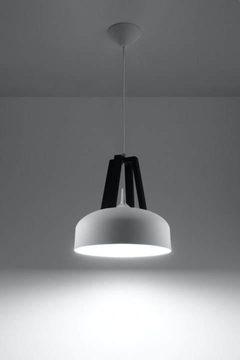 Lampa Wisząca CASCO Biała/Czarne Drewno lampa domowa nowoczesna kuchnia salon jadalnia Lampa Wisząca CASCO Biała/Czarne Drewno lampa domowa nowoczesna kuchnia salon jadalnia