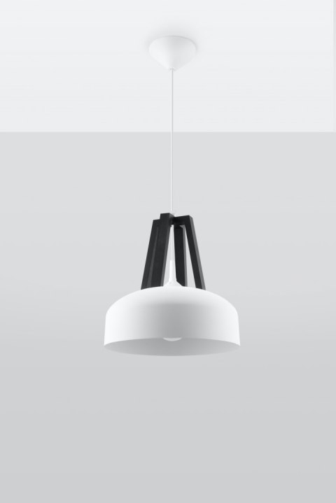 Lampa Wisząca CASCO Biała/Czarne Drewno lampa domowa nowoczesna kuchnia salon jadalnia Lampa Wisząca CASCO Biała/Czarne Drewno lampa domowa nowoczesna kuchnia salon jadalnia