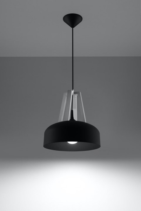 Lampa Wisząca CASCO Czarna/Białe Drewno lampa domowa nowoczesna kuchnia salon jadalnia Lampa Wisząca CASCO Czarna/Białe Drewno lampa domowa nowoczesna kuchnia salon jadalnia