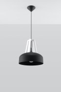 Lampa Wisząca CASCO Czarna/Białe Drewno lampa domowa nowoczesna kuchnia salon jadalnia
