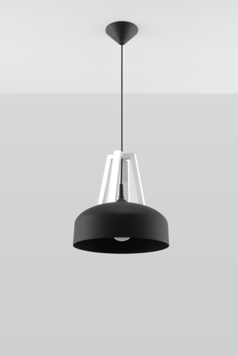 Lampa Wisząca CASCO Czarna/Białe Drewno lampa domowa nowoczesna kuchnia salon jadalnia Lampa Wisząca CASCO Czarna/Białe Drewno lampa domowa nowoczesna kuchnia salon jadalnia