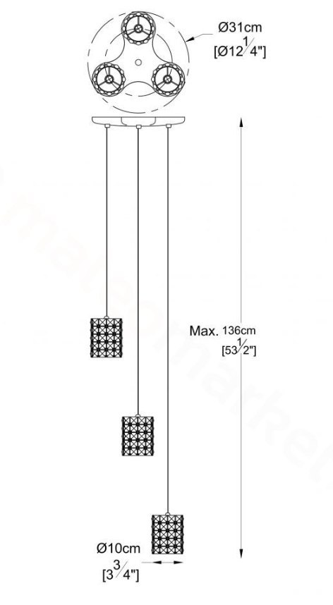 LAMPA żyrandol ZUMA LINE suffle P0266-03B-F4AC LAMPA żyrandol ZUMA LINE suffle P0266-03B-F4AC