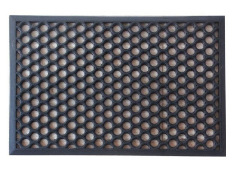 Wycieraczka 40x60cm mata gumowa najazdem czarna Wycieraczka 40x60cm mata gumowa najazdem czarna
