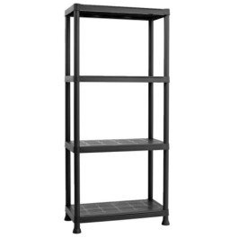Półka plastiku czarna BLAX 130x60x30cm 20kg półka 4 półki Półka plastiku czarna BLAX 130x60x30cm 20kg półka 4 półki