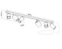 Lampa Wisząca PASTELO 5 Biała syfitowy salonowy nowoczesna
