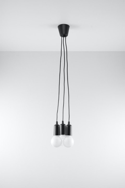 Lampa wisząca DIEGO 3 czarna Lampa wisząca DIEGO 3 czarna