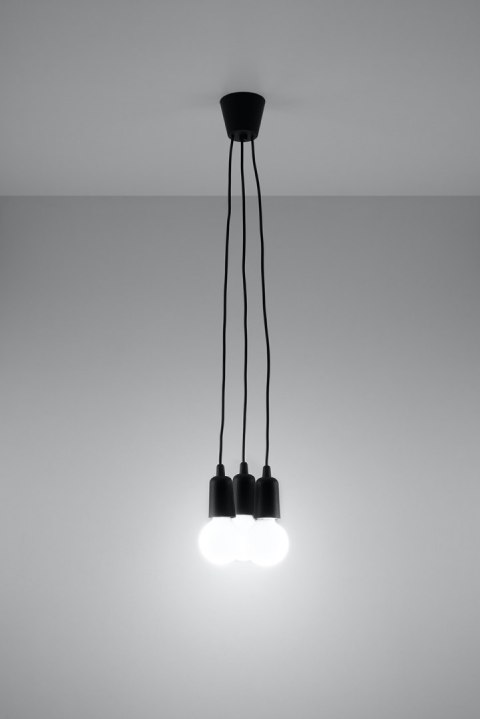 Lampa wisząca DIEGO 3 czarna Lampa wisząca DIEGO 3 czarna