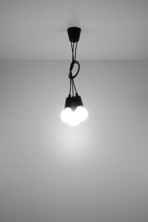 Lampa wisząca DIEGO 3 czarna Lampa wisząca DIEGO 3 czarna