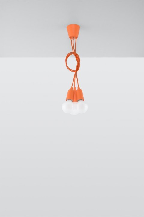 Lampa wisząca DIEGO 3 pomarańczowy Lampa wisząca DIEGO 3 pomarańczowy