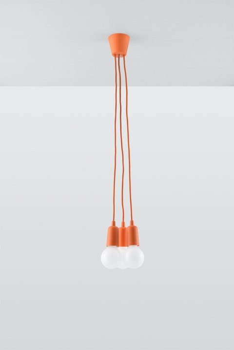 Lampa wisząca DIEGO 3 pomarańczowy Lampa wisząca DIEGO 3 pomarańczowy