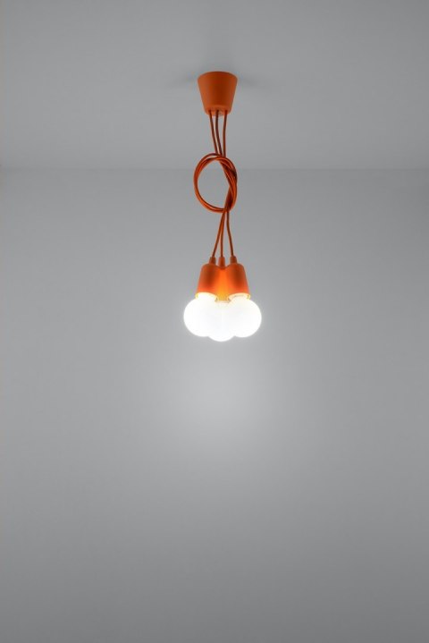 Lampa wisząca DIEGO 3 pomarańczowy Lampa wisząca DIEGO 3 pomarańczowy