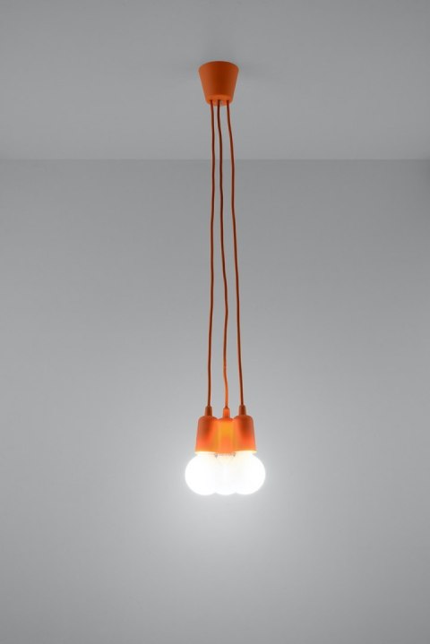 Lampa wisząca DIEGO 3 pomarańczowy Lampa wisząca DIEGO 3 pomarańczowy