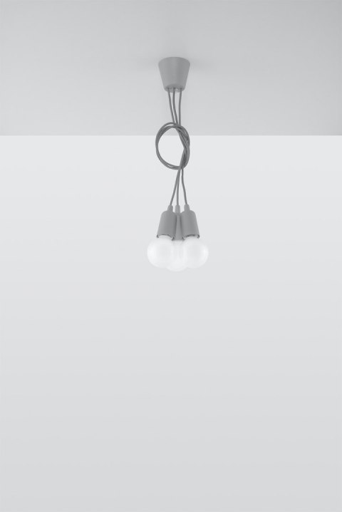 Lampa wisząca DIEGO 3 szara Lampa wisząca DIEGO 3 szara