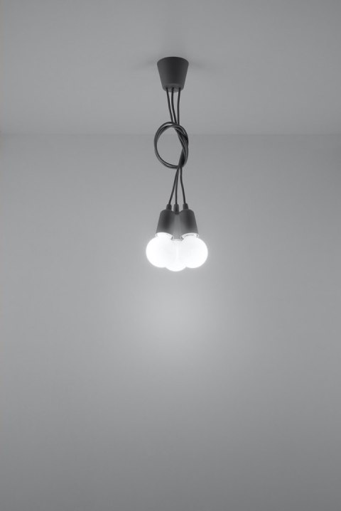 Lampa wisząca DIEGO 3 szara Lampa wisząca DIEGO 3 szara