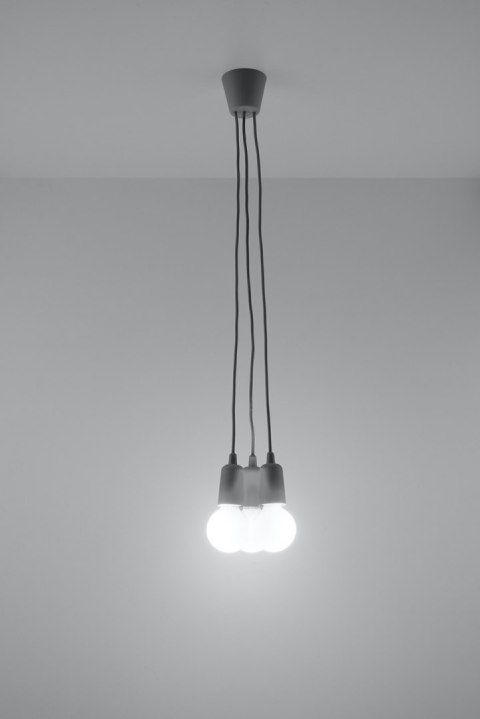 Lampa wisząca DIEGO 3 szara Lampa wisząca DIEGO 3 szara