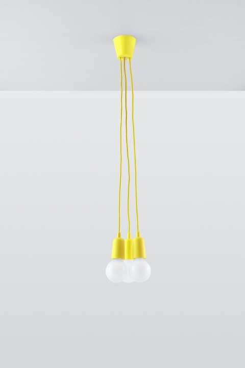 Lampa wisząca DIEGO 3 żółta Lampa wisząca DIEGO 3 żółta