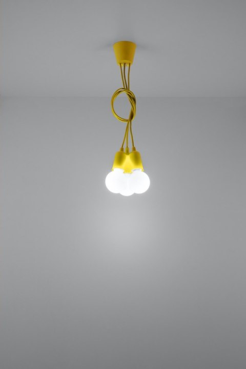 Lampa wisząca DIEGO 3 żółta Lampa wisząca DIEGO 3 żółta