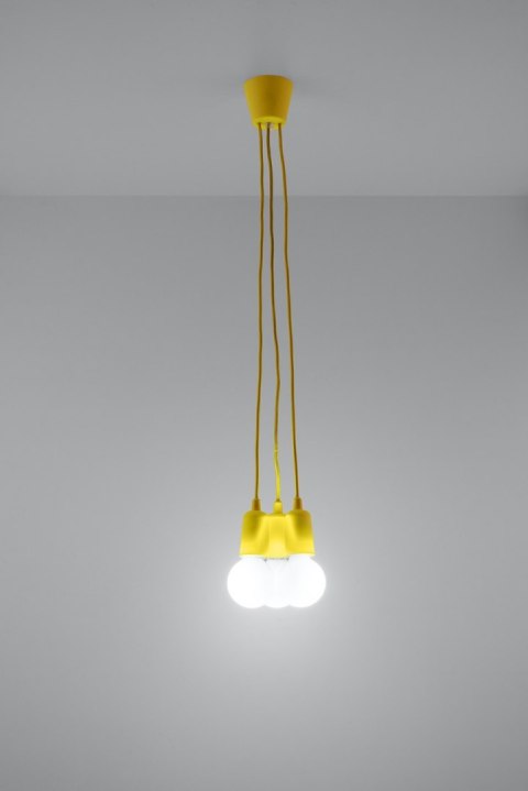 Lampa wisząca DIEGO 3 żółta Lampa wisząca DIEGO 3 żółta