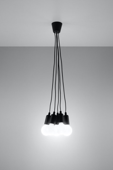 Lampa wisząca DIEGO 5 czarna Lampa wisząca DIEGO 5 czarna
