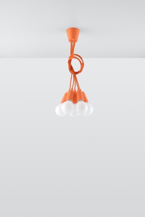 Lampa wisząca DIEGO 5 pomarańczowy Lampa wisząca DIEGO 5 pomarańczowy
