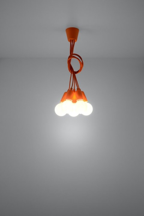 Lampa wisząca DIEGO 5 pomarańczowy Lampa wisząca DIEGO 5 pomarańczowy