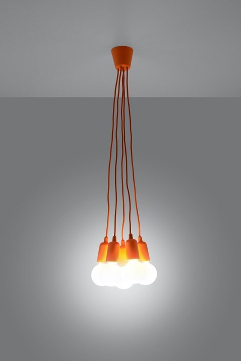 Lampa wisząca DIEGO 5 pomarańczowy Lampa wisząca DIEGO 5 pomarańczowy