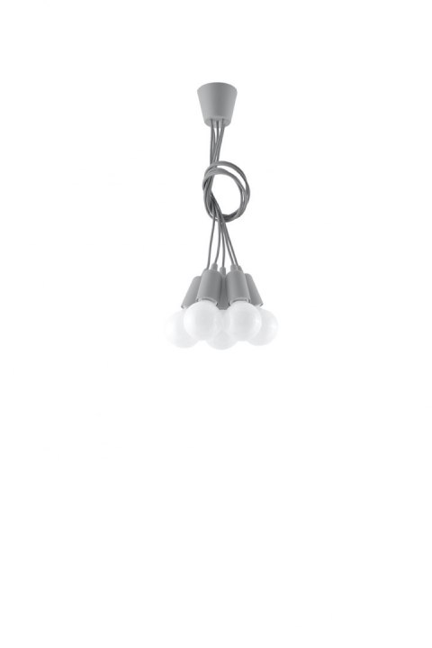 Lampa wisząca DIEGO 5 szara Lampa wisząca DIEGO 5 szara
