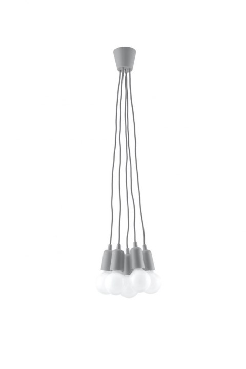 Lampa wisząca DIEGO 5 szara Lampa wisząca DIEGO 5 szara