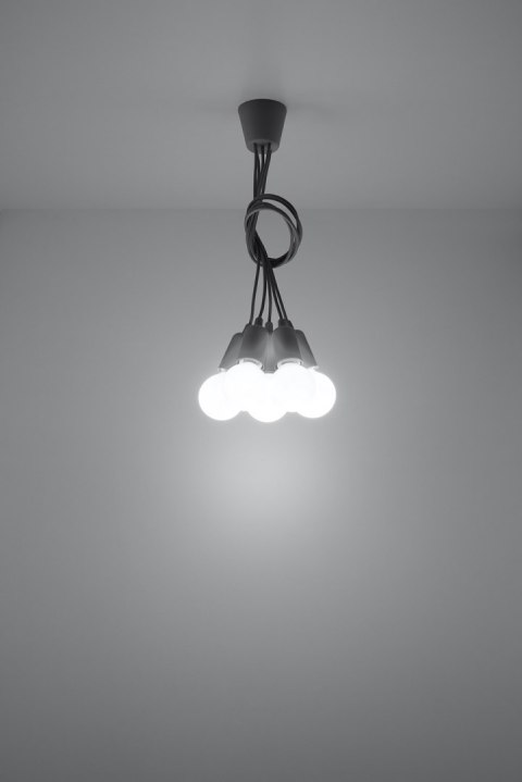 Lampa wisząca DIEGO 5 szara Lampa wisząca DIEGO 5 szara