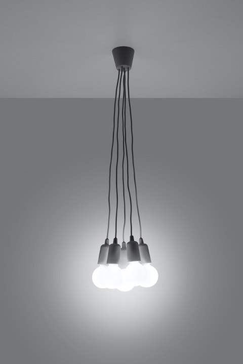 Lampa wisząca DIEGO 5 szara Lampa wisząca DIEGO 5 szara